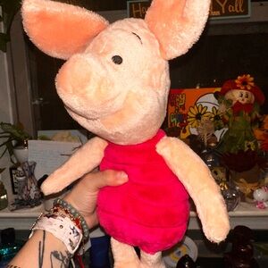 Disney Plush Pig Toy - Pink and Red